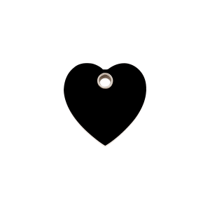 Black Heart Cat or Small Dog ID Tag Small