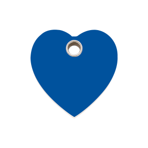 Dark Blue Heart Dog ID Tag Medium