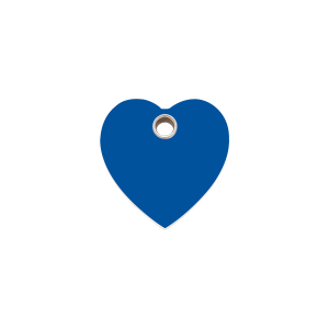 Dark Blue Heart Cat ID Tag Small