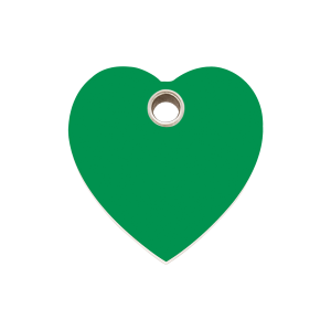 Green Heart Dog ID Tag Medium
