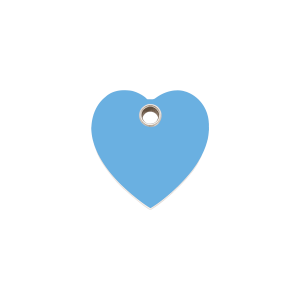 Light Blue Heart Cat ID Tag Small