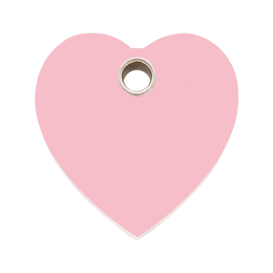 Pink Heart Dog ID Tag Large