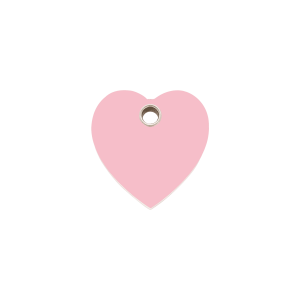 Pink Heart Cat ID Tag Small