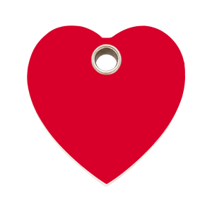 Red Heart Dog ID Tag Large
