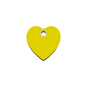 Yellow Heart Cat or Small Dog ID Tag Small