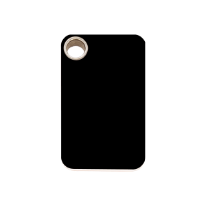 Black Rectangle Dog ID Tag Medium