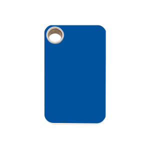 Dark Blue Rectangle Dog ID Tag Medium