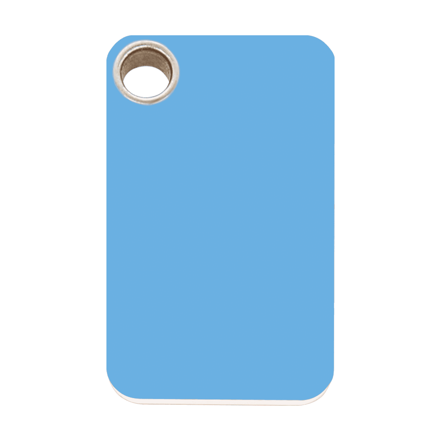 Vue avant - Médaille personnalisable pour chien - Red Dingo - Plastique plat bleu clair - Size L