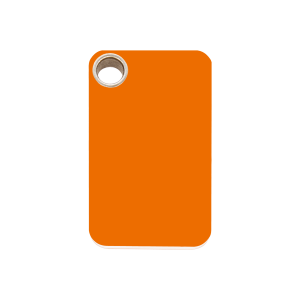 Orange Rectangle Dog ID Tag Medium