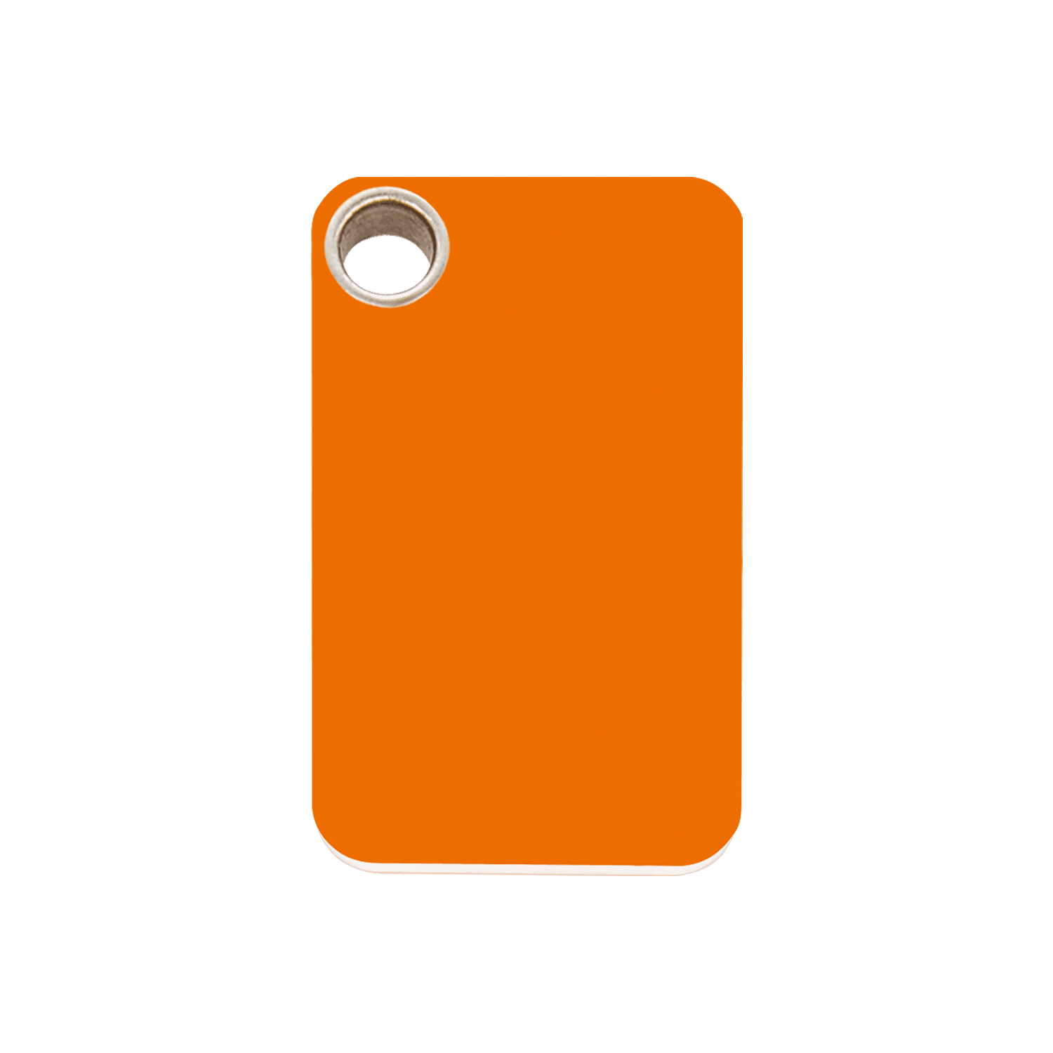 Vue avant - Médaille personnalisable pour chien Red Dingo - Collection Plastique Plat Orange - Size M