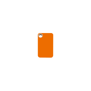Orange Rectangle Cat ID Tag Small