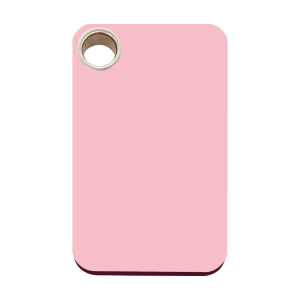 Pink Rectangle Dog ID Tag Large