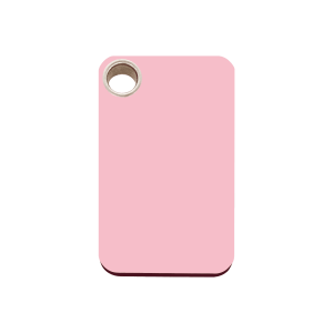 Pink Rectangle Dog ID Tag Medium