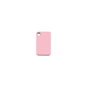 Pink Rectangle Cat ID Tag Small
