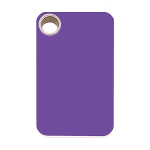 Purple Rectangle Dog ID Tag Large