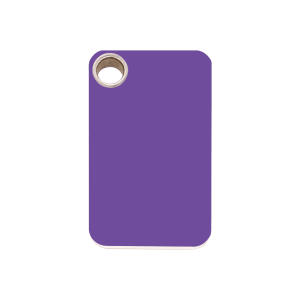 Purple Rectangle Dog ID Tag Medium