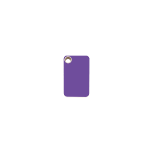 Purple Rectangle Cat ID Tag Small