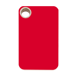Red Rectangle Dog ID Tag Large
