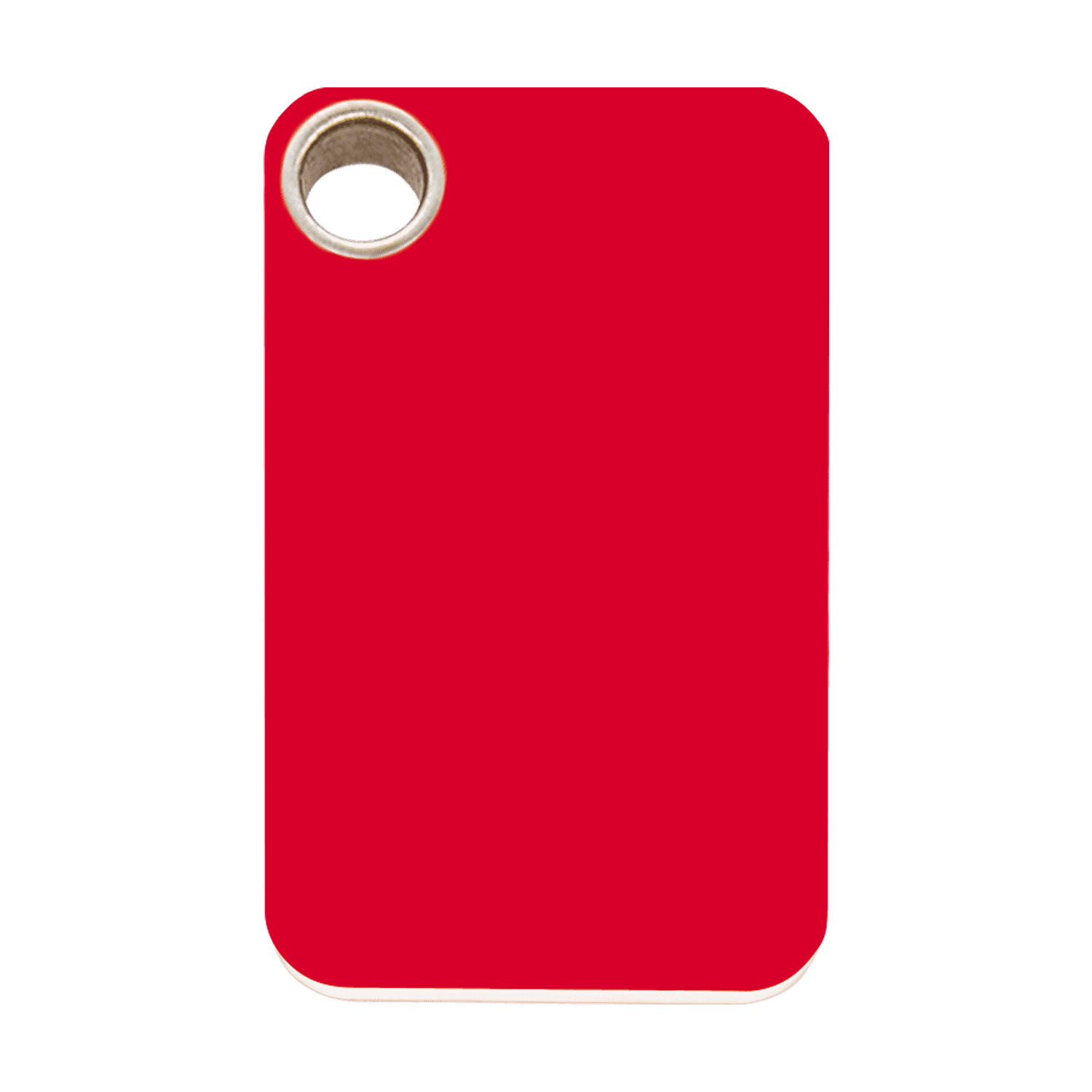 Vue avant - Médaille personnalisable Red Dingo Plastique plat Rouge Size L pour chien - Réf. 04-RT-RE-LG