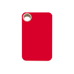 Red Rectangle Dog ID Tag Medium