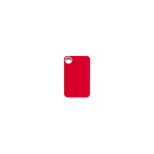 Red Rectangle Cat ID Tag Small