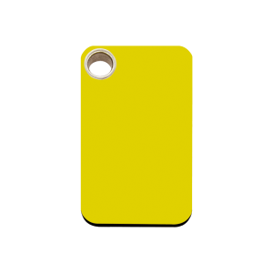 Yellow Rectangle Dog ID Tag Medium