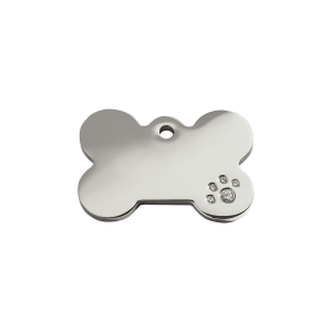 Swarovski Bone Cat or Small Dog ID Tag Small