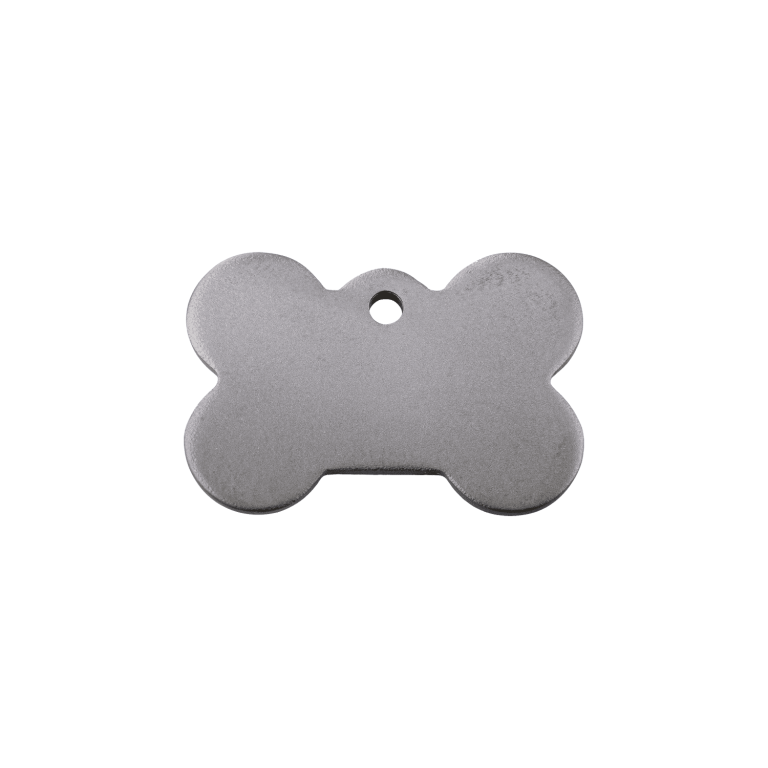 Vue avant - Médaille personnalisable Red Dingo Titane plat Os S - Gravure incluse