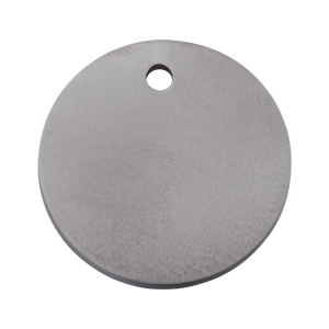 Large Flat Titanium Circle Dog ID Tag