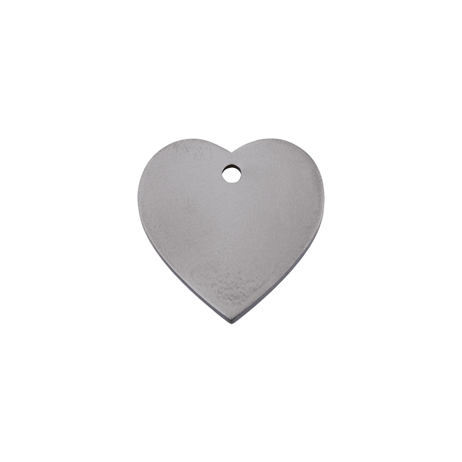 Vue avant - Médaille personnalisable pour chat Red Dingo Titane plat cœur - Size S - Référence : 0T-HT-ZZ-SM