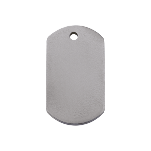 Medium Rectangle Dog ID Tag in Flat Titanium