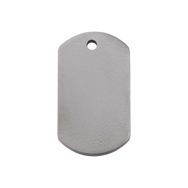 Vue avant - Médaille personnalisable Red Dingo Titane plat rectangle M pour chien - Réf. 0T-RT-ZZ-ME