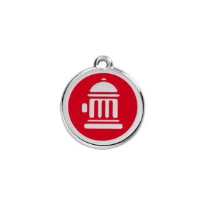 Red Fire Hydrant Cat ID Tag Small