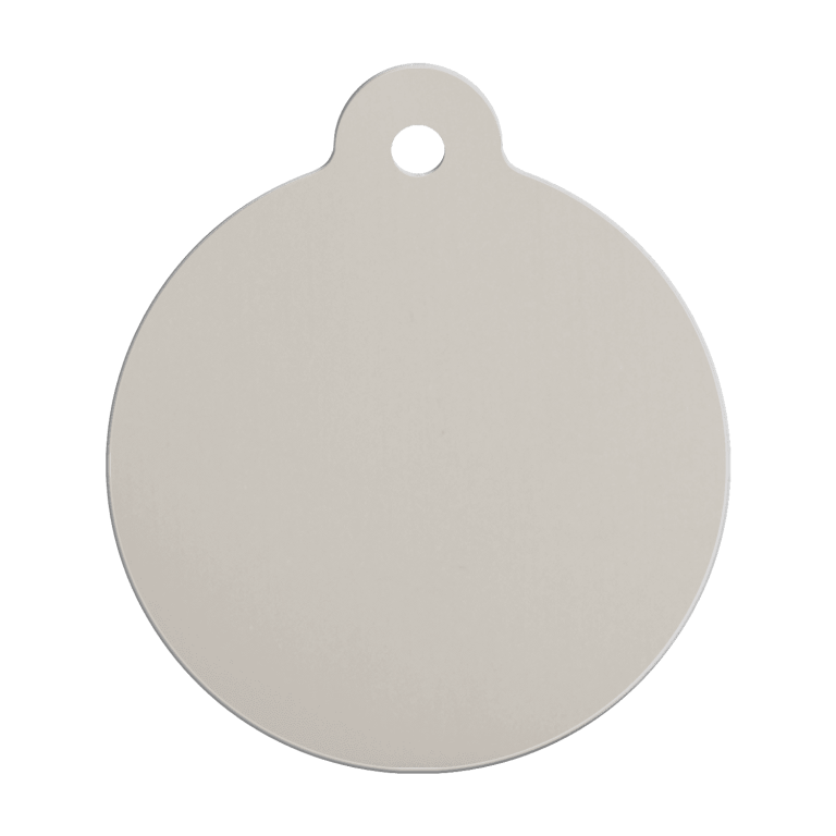 Vue arrière - Médaille personnalisée pour chien Red Dingo Émail et acier inoxydable Drapeau américain 38mm Bleu foncé