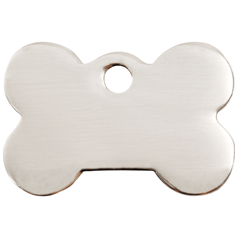 Vue arrière - Médaille personnalisée pour chien Red Dingo Os en acier inoxydable - Size M - Réf : 02-BN-ZZ-ME