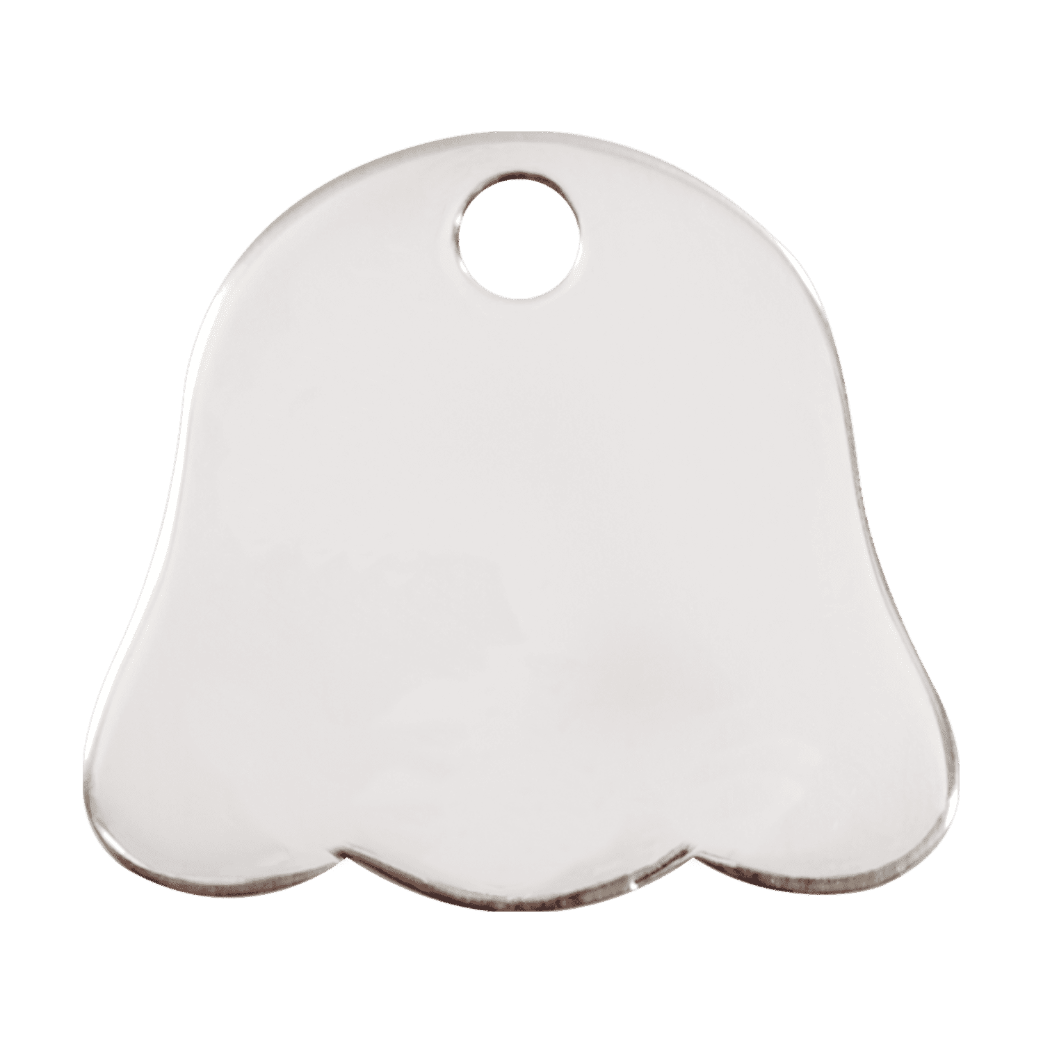 Vue arrière - Médaille personnalisée Red Dingo pour chien ou chat - Plat acier inoxydable - Tête de chien - Size S