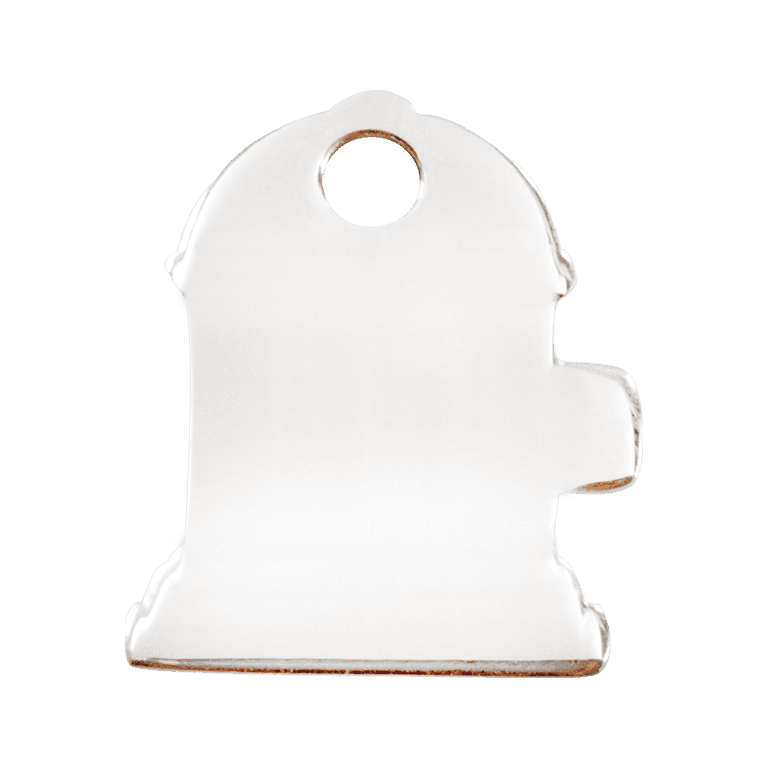 Vue arrière - Médaille personnalisable pour chien Red Dingo - Motif bouche d'incendie - Size M - Réf : 02-FH-ZZ-ME