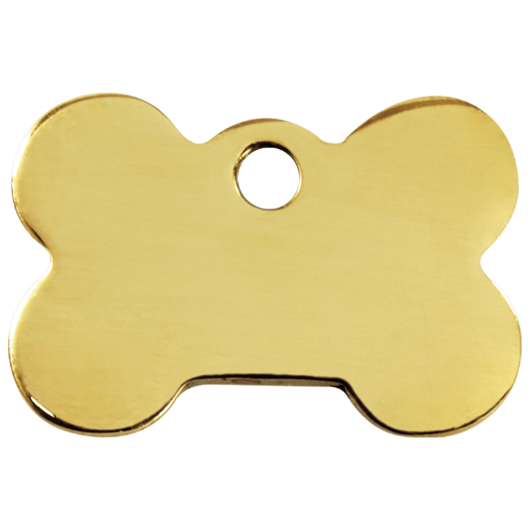 Vue arrière - "Médaille personnalisable Red Dingo Os Laiton plat - Size S pour chien/chat - Réf : 03-BN-ZZ-SM"