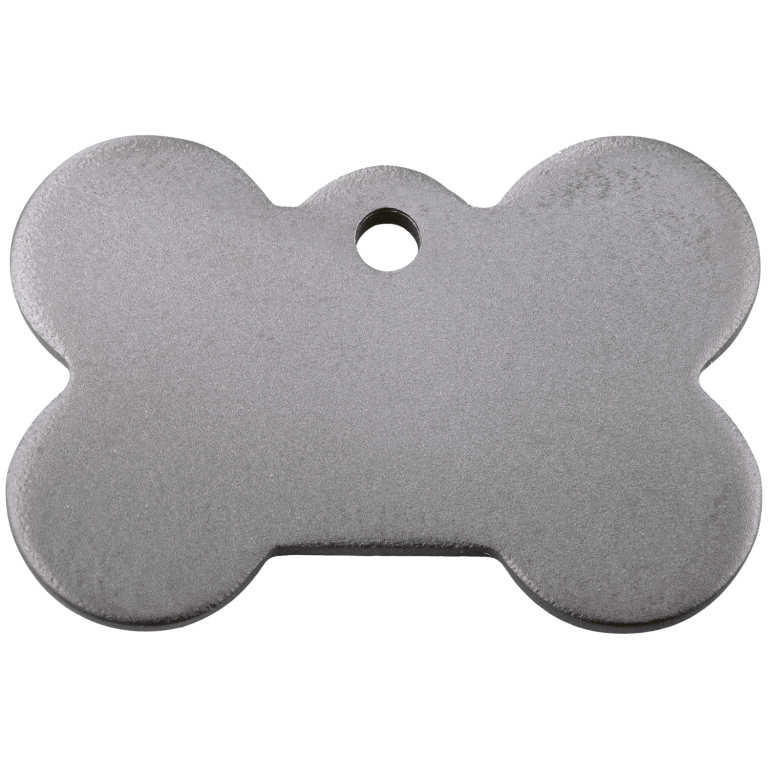 Vue arrière - Médaille personnalisable Red Dingo Titane plat Os pour chien ou chat - Size M - Réf. 0T-BN-ZZ-ME