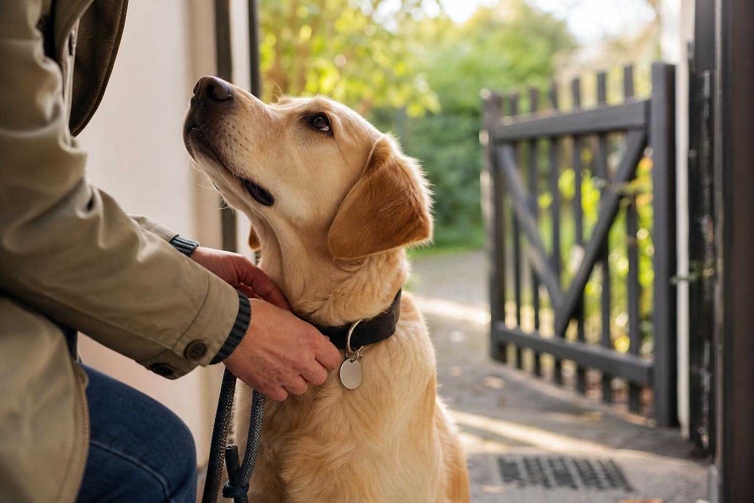 Dog and cat wearing pet ID tags to illustrate why identification matters